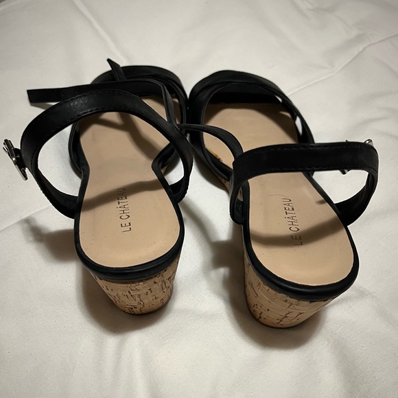 Black wedge Le Chateau sandal - Picture 7 of 7